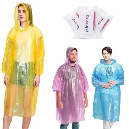 Unisex Disposable Raincoat Card Pocket Size Waterproof Emergency Rain Wear
