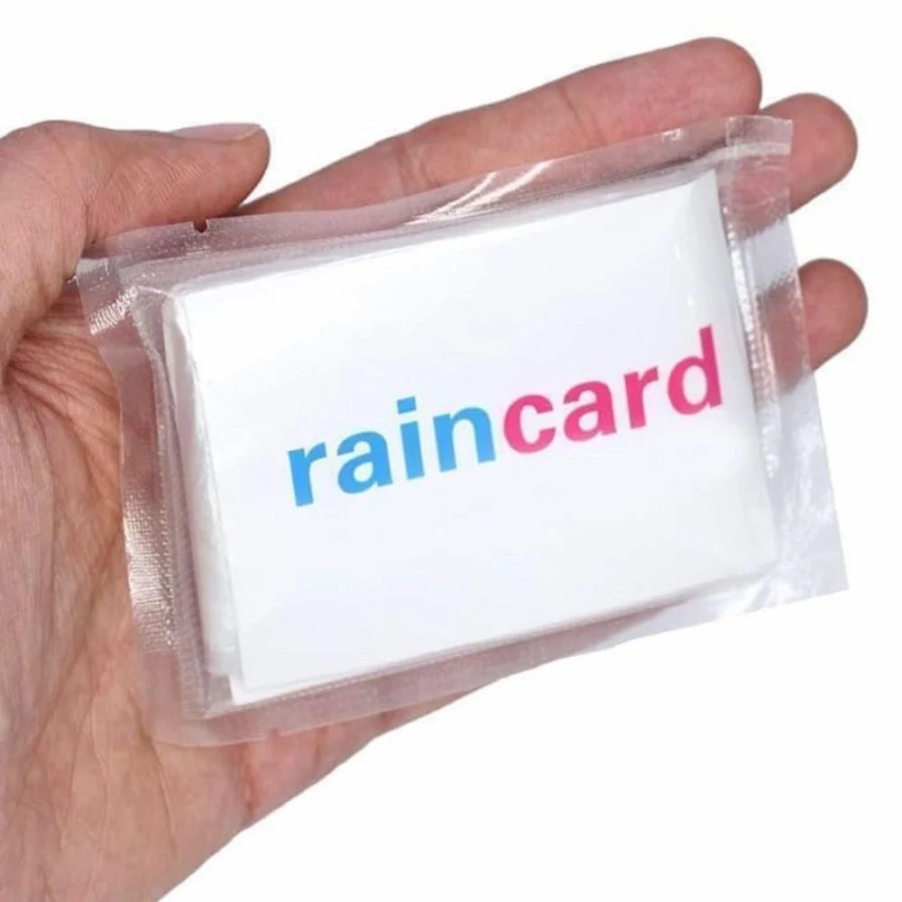 Unisex Disposable Raincoat Card Pocket Size Waterproof Emergency Rain Wear