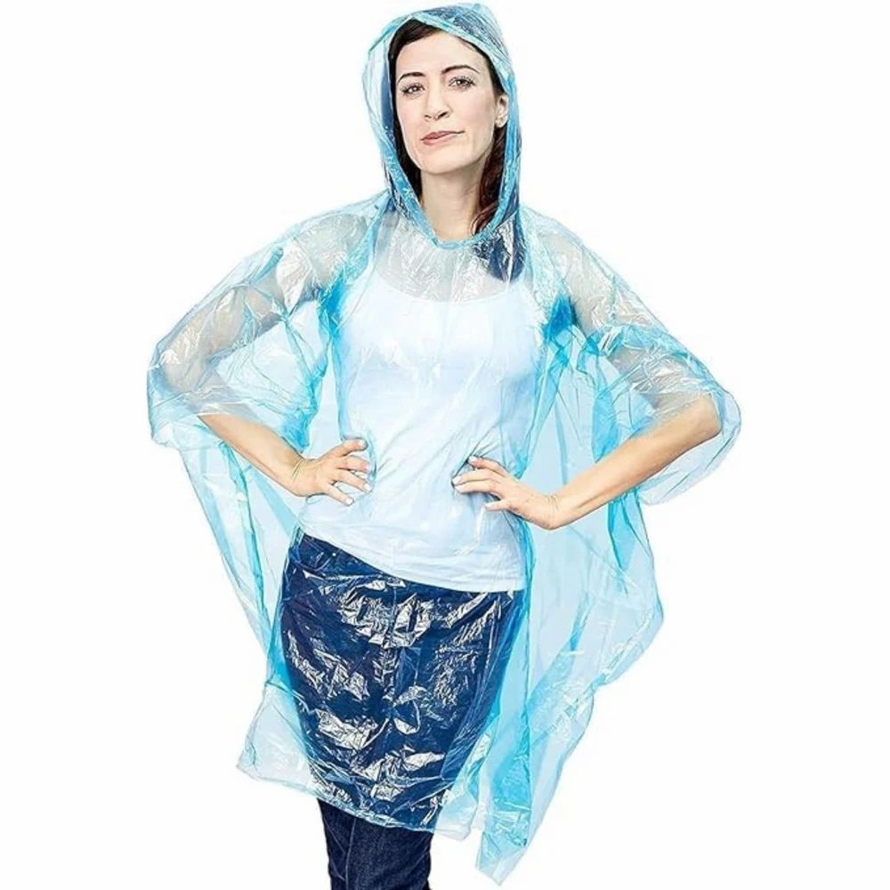 Unisex Disposable Raincoat Card Pocket Size Waterproof Emergency Rain Wear