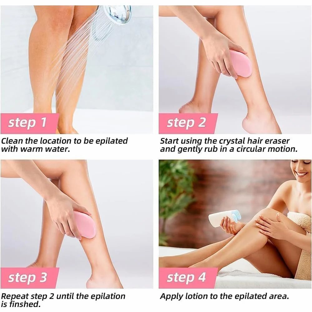 Crystal Hair Remover, Soft Smooth Silky Skin Magic Crystal Hair Remover