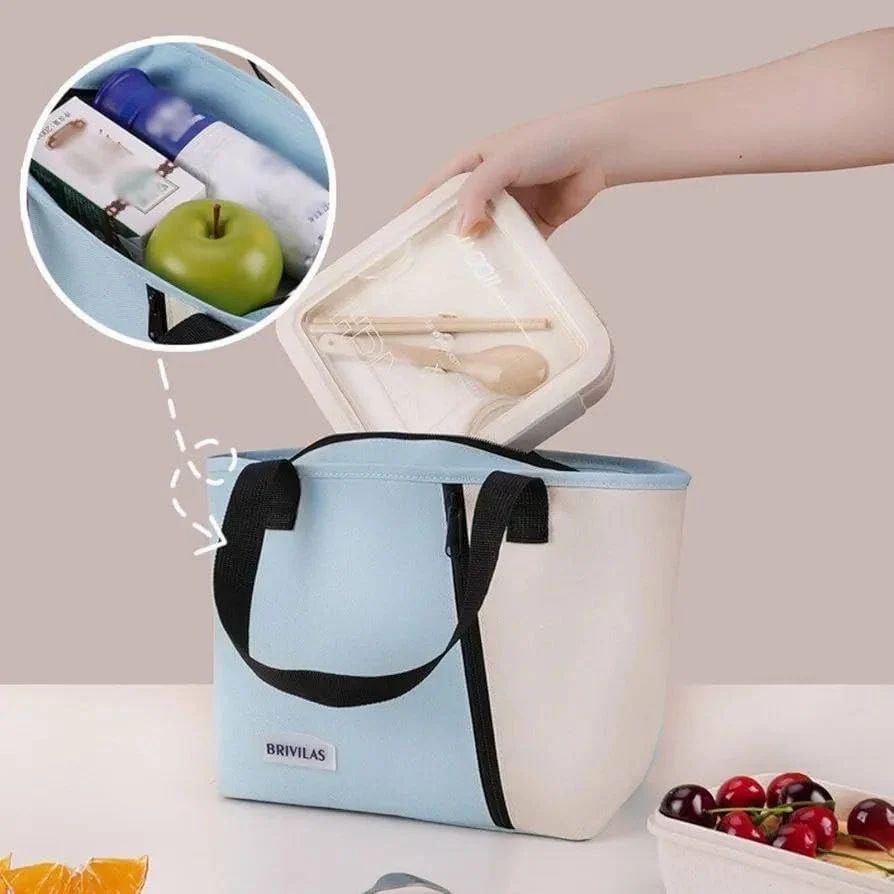 compact insulated Oxford lunch bag with a waterproof aluminum foil