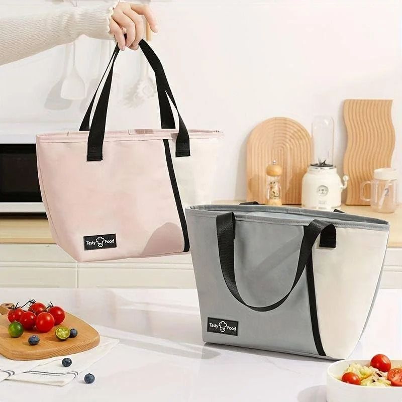 compact insulated Oxford lunch bag with a waterproof aluminum foil