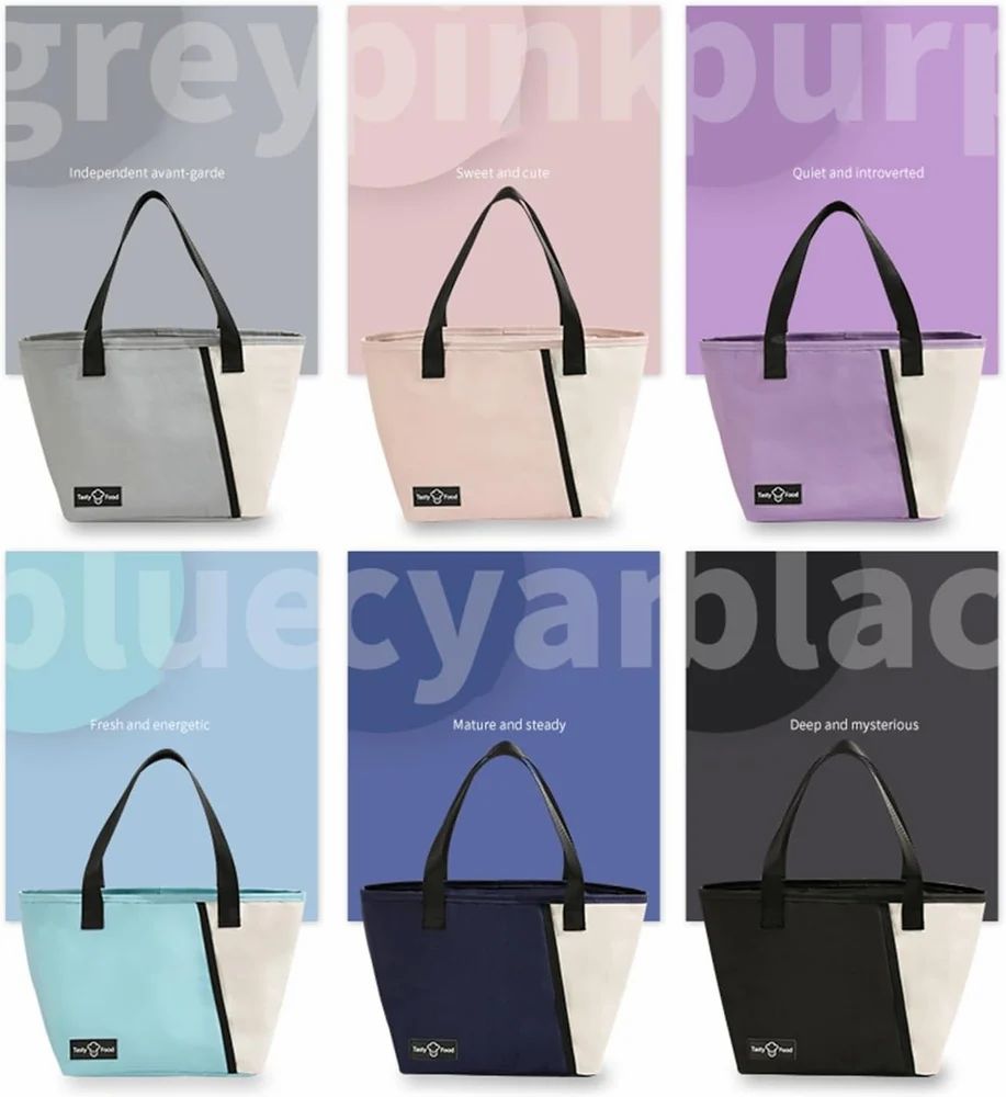 compact insulated Oxford lunch bag with a waterproof aluminum foil