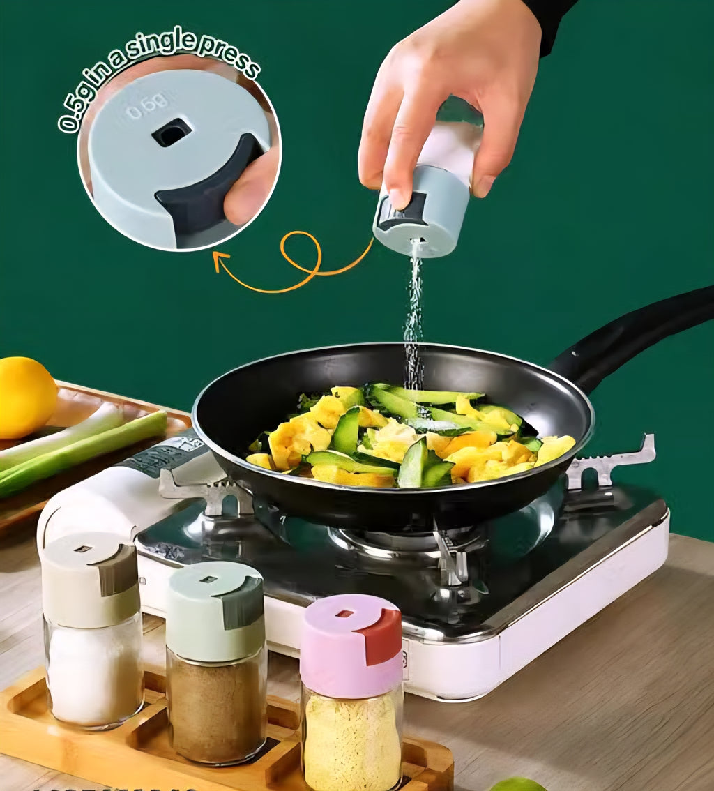 Push Type Salt and Pepper Seasoning Bottle Dispenser